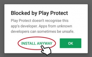 Bypass Google "Blocked By Play Protect" message